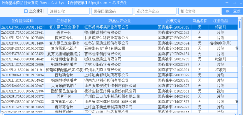 医保药品耗材目录查询-藏宝阁
