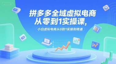 拼多多全域虚拟电商从零到1实操课，小白虚拟电商从0到1实操到精通-藏宝阁
