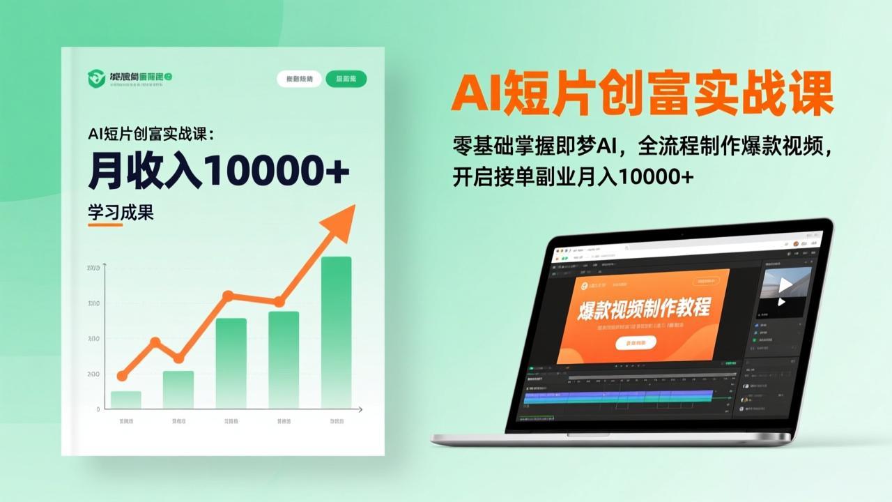 AI短片创富实战课：零基础掌握即梦AI，全流程制作爆款视频，开启接单副业月入10000+(更新-藏宝阁