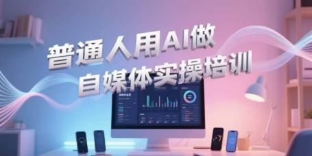 普通人用AI做自媒体实操培训，普通人一个人用ai做自媒体，视频制作、短视频引流、直播带货，轻松入门-藏宝阁