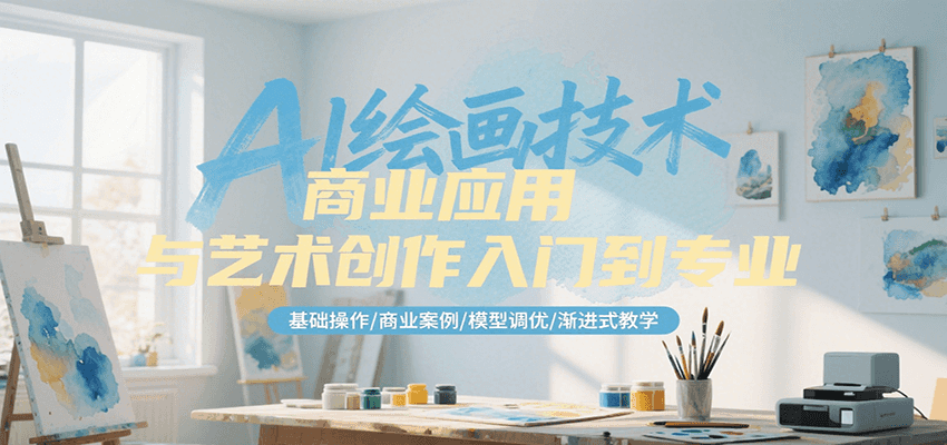 AI绘画技术商业应用与艺术创作入门到专业，基础操作/商业案例/模型调优/渐进式教学-藏宝阁