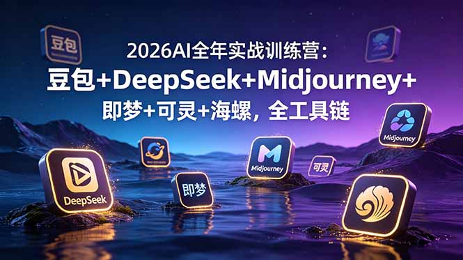 2026AI全年实战训练营：豆包+DeepSeek+Midjourney+即梦+可灵+海螺，全工具链-藏宝阁