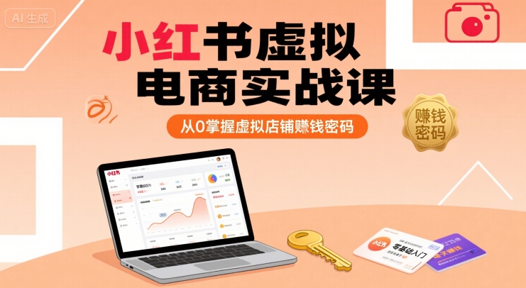 小红书虚拟电商实战课，从0掌握虚拟店铺賺钱密码-藏宝阁