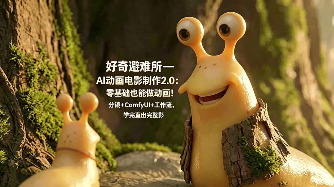 好奇避难所—AI动画电影制作2.0：零基础也能做动画！分镜+ComfyUI+工作流，学完直出完整影片-藏宝阁