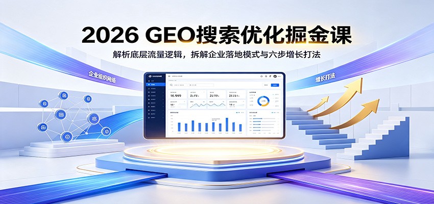 2026 GEO搜索优化掘金课：解析底层流量逻辑，拆解企业落地模式与六步增长打法-藏宝阁