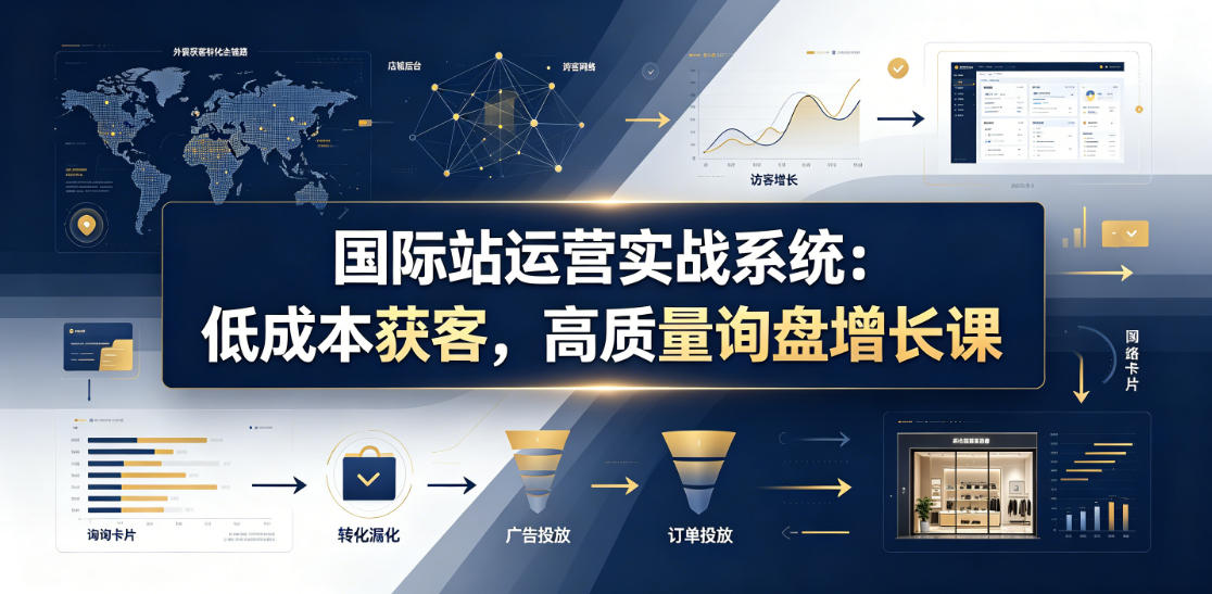国际站运营实战系统：低成本获客，高质量询盘增长课(更新26年)-藏宝阁