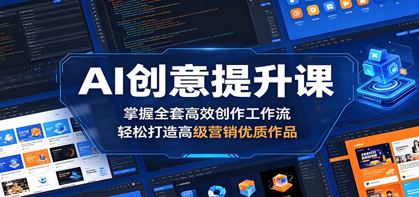 AI创意提升课：掌握全套高效创作工作流，轻松打造高级营销优质作品-藏宝阁