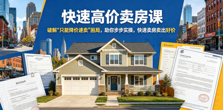 快速高价卖房课，破解“只能降价速卖”困局，助你步步实操，快速卖房卖出好价(更新2026)-藏宝阁