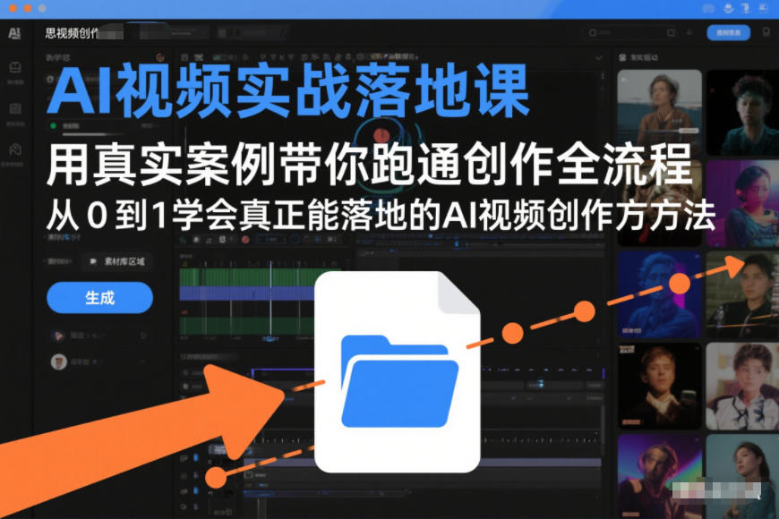AI视频实战落地课，用真实案例带你跑通创作全流程，从0到1学会真正能落地的AI视频创作方法-藏宝阁