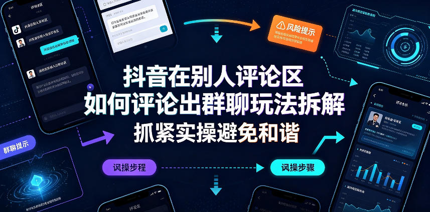 抖音在别人评论区如何评论出群聊玩法拆解，抓紧实操避免和谐-藏宝阁