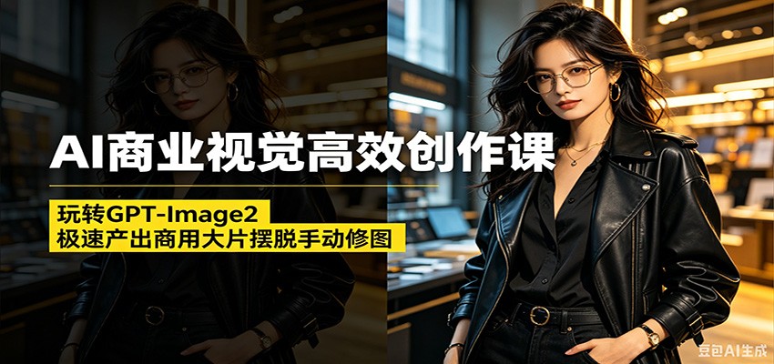 AI商业视觉高效创作课：玩转GPT-Image2，极速产出商用大片摆脱手动修图(更新)-藏宝阁