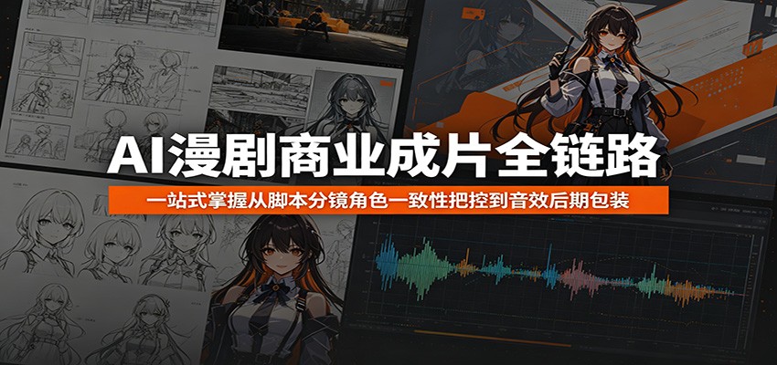 AI漫剧商业成片全链路：一站式掌握从脚本分镜角色一致性把控到音效后期包装-藏宝阁