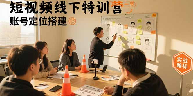 短视频线下特训营：账号定位搭建/口播号拍摄剪辑/直播间流量入口/变现实战-藏宝阁
