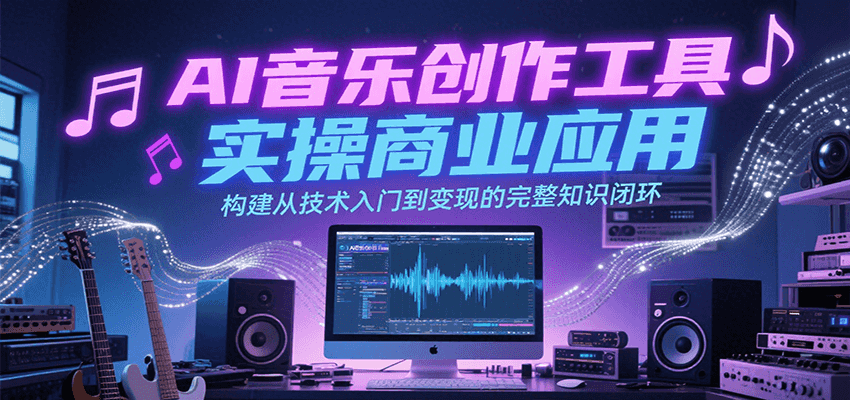 AI音乐创作工具实操商业应用，构建从技术入门到变现的完整知识闭环-藏宝阁