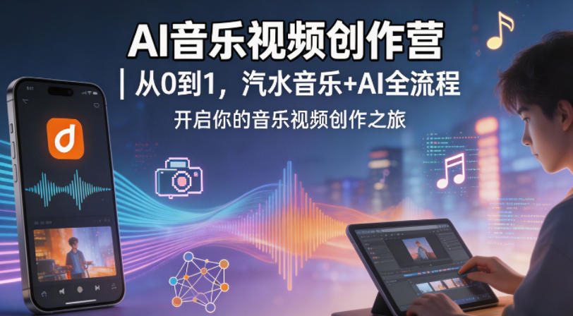 AI音乐视频创作营｜从0到1，汽水音乐+AI全流程，开启你的音乐视频创作之旅-藏宝阁