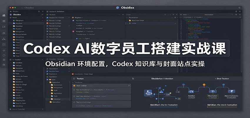 Codex AI数字员工搭建实战课：Obsidian 环境配置，Codex 知识库与封面站点实操-藏宝阁