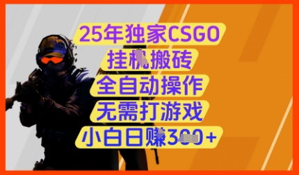 25年独家CSGO挂G搬砖，全自动操作，无需打游戏，小白日入3张+【揭秘】-藏宝阁