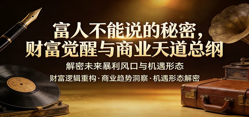 富人不能说的秘密，财富觉醒与商业天道总纲，解密未来暴利风口与机遇形态-藏宝阁