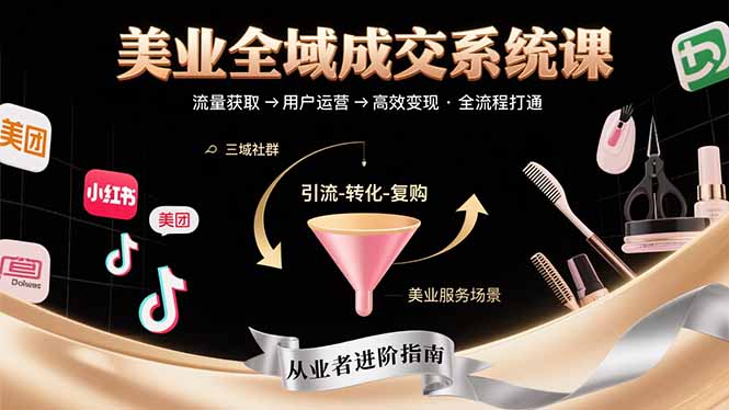 美业全域成交系统课程：帮助美业从业者打通从流量获取到高效变现全流程-藏宝阁