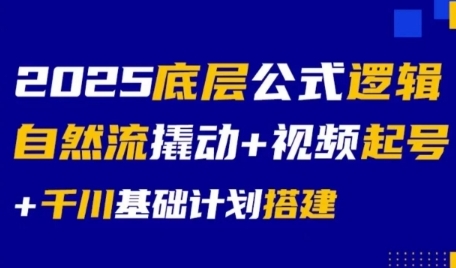 2025底层公式逻辑自然流撬动+视频起号+千川基础计划搭建-藏宝阁