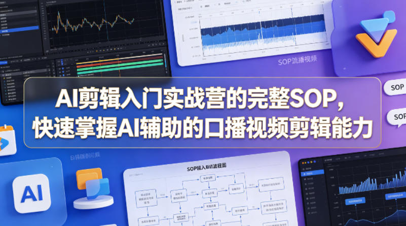 AI剪辑入门实战营的完整SOP，快速掌握AI辅助的口播视频剪辑能力-藏宝阁