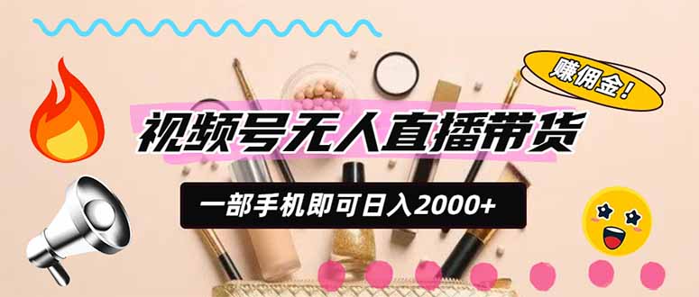 视频号带货，一天2000+，一部手机即可开展的完美副业，无需投资-藏宝阁