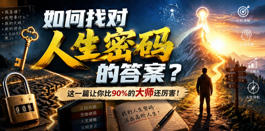 付费文章：如何找对人生密码的答案？这一篇让你比90%的大师还厉害！-藏宝阁