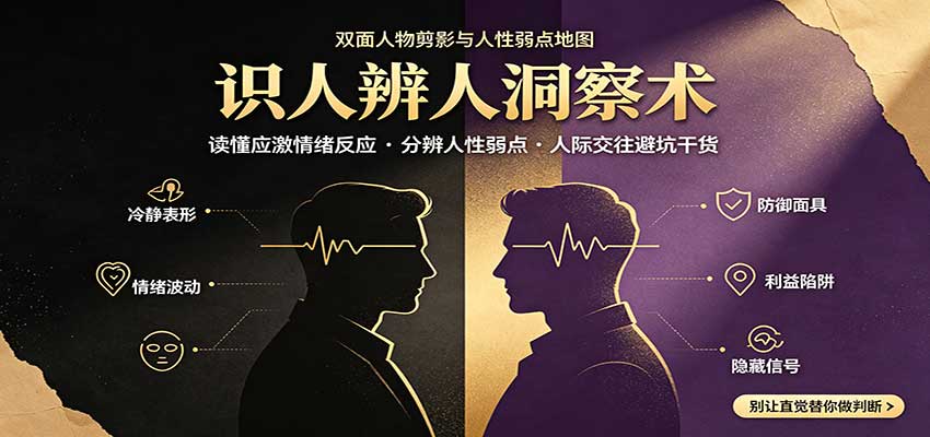 识人辨人终极心法：读懂应激情绪反应，分辨人性弱点，人际交往避坑干货-藏宝阁