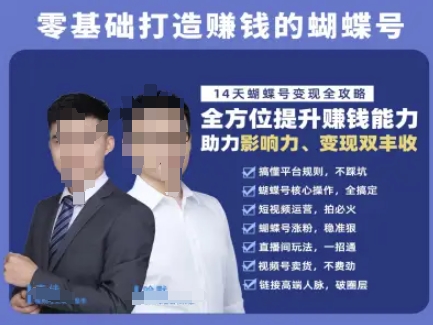蝴蝶号专栏-视频号运营教程，零基础打造挣钱的蝴蝶号，14天蝴蝶号变现全攻略-藏宝阁