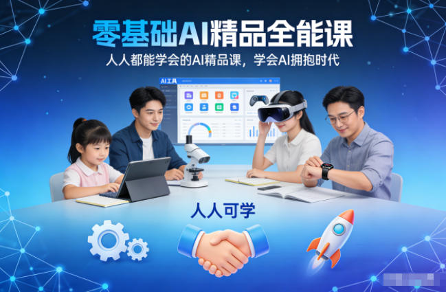 零基础AI精品全能课，人人都能学会的AI精品课，学会AI拥抱时代-藏宝阁