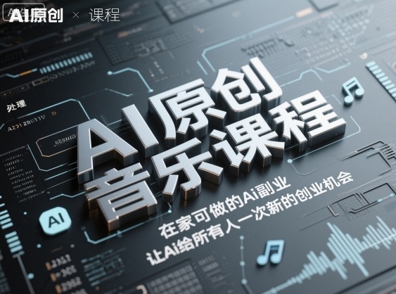 AI原创音乐课程，在家可做的Ai副业，让Ai给所有人一次新的创业机会-藏宝阁