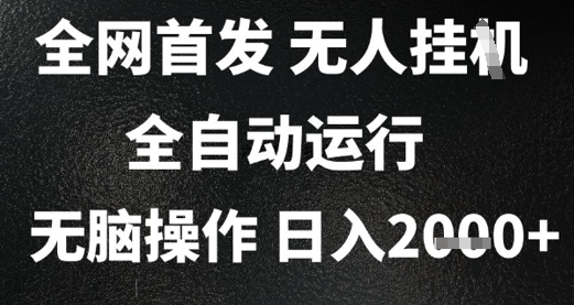 2025首发无人挂G项目，日入2k+，全自动运行，无脑操作，长期稳定 小白可玩【揭秘】-藏宝阁