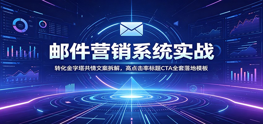 邮件营销系统实战：转化金字塔共情文案拆解，高点击率标题CTA全套落地模板-藏宝阁