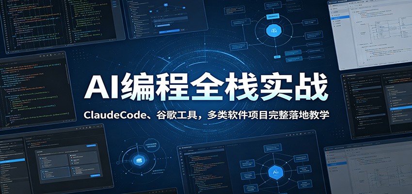AI编程全栈实战：ClaudeCode、谷歌工具，多类软件项目完整落地教学-藏宝阁