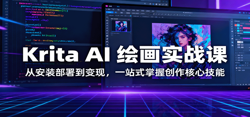 Krita AI 绘画实战课：从安装部署到变现，一站式掌握创作核心技能-藏宝阁