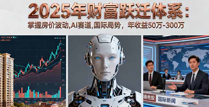 2025年财富跃迁体系：掌握房价波动,AI赛道,国际局势，年收益50万-300万-藏宝阁