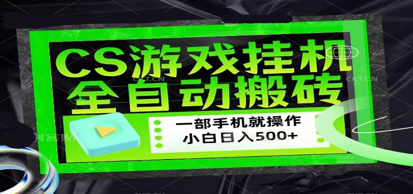 CSGO游戏挂机捡漏搬砖，超稳定的项目，带领1000+小白实现日入500+-藏宝阁