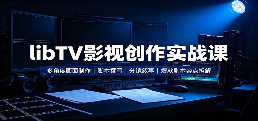 libTV影视创作实战课：多角度画面制作，脚本撰写，分镜叙事，爆款剧本爽点拆解-藏宝阁