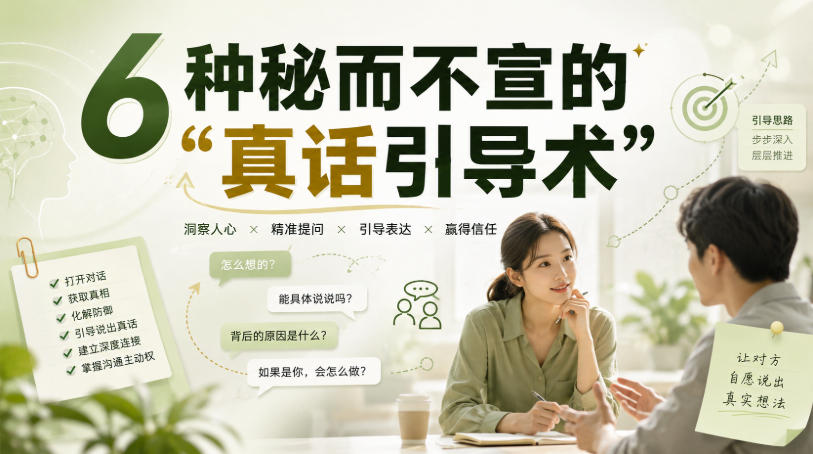 付费文章：6种秘而不宣的“真话引导术”-藏宝阁