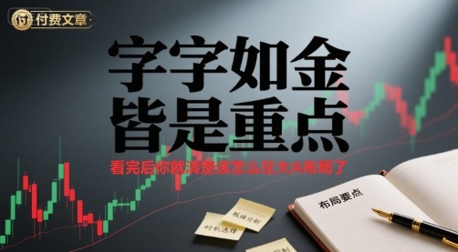 付费文章：字字如金 皆是重点， 看完后 你就清楚该怎么在大A布局了-藏宝阁