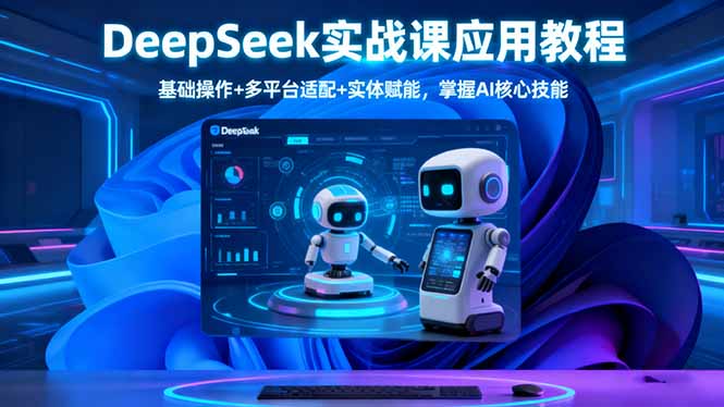 DeepSeek实战课应用教程、基础操作+多平台适配+实体赋能，掌握AI核心技能-藏宝阁