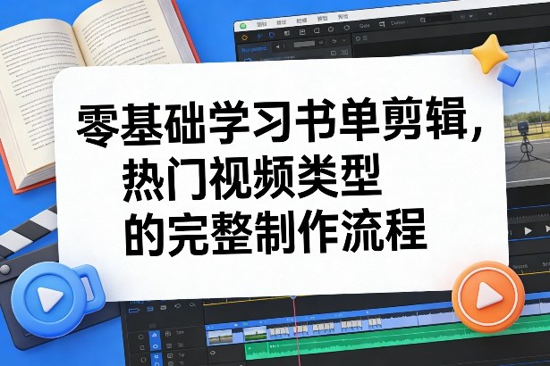 零基础学习书单剪辑，热门视频类型的完整制作流程(更新2026)-藏宝阁