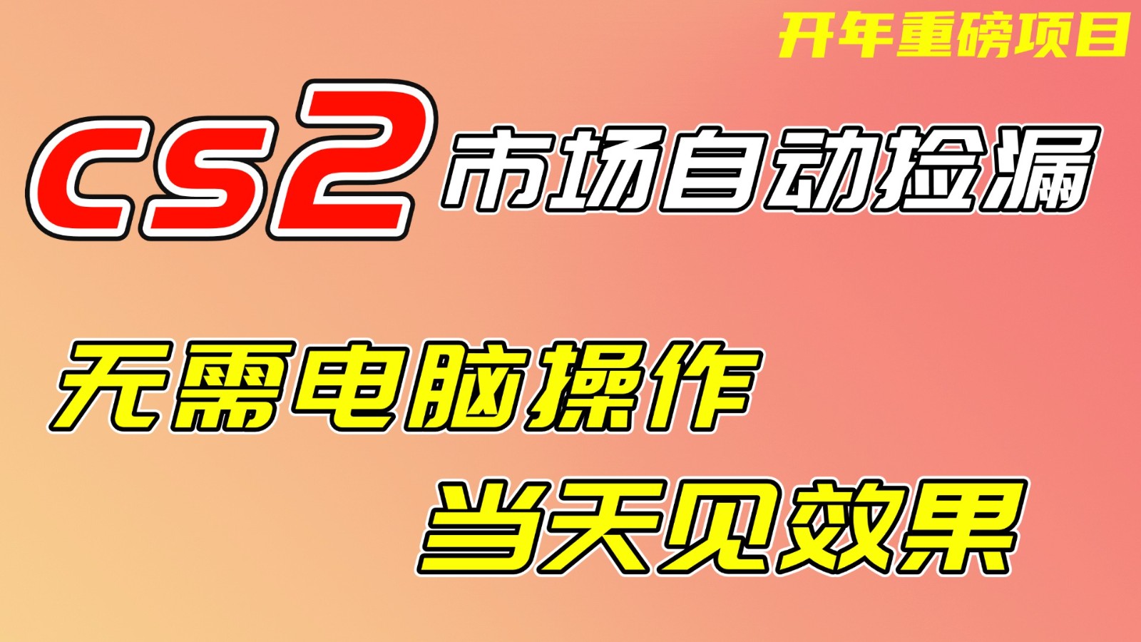 CS2市场挂机项，无需电脑操作，无需进入游戏，当天见效果，支持任何形式验证-藏宝阁