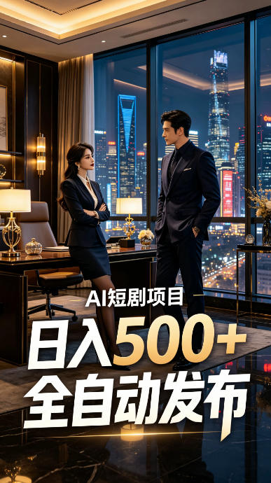 快手AI短剧自动发布，矩阵批量运营变现，轻资产副业项目，日入500+【揭秘】-藏宝阁