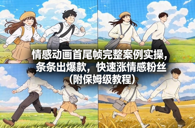 情感动画首尾帧完整案例实操，条条出爆款，快速涨情感粉丝(附保姆级教程)-藏宝阁