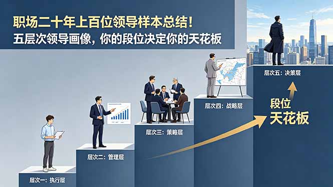 付费文章：职场二十年上百位领导样本总结！五层次领导画像，你的段位决定你的天花板-藏宝阁