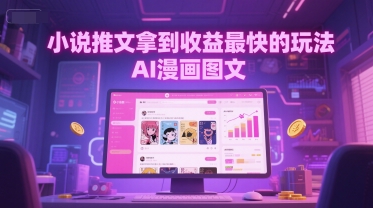 小说推文拿到收益最快的玩法，AI漫画图文-藏宝阁