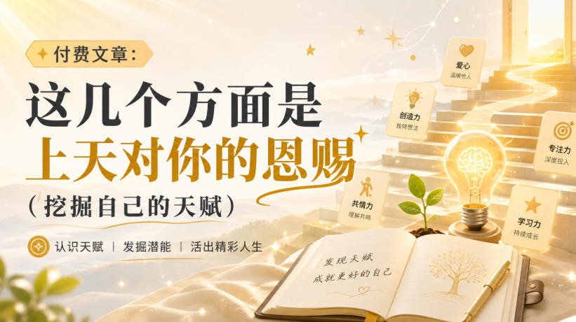 付费文章：这几个方面是上天对你的恩赐(挖掘自己的天赋)-藏宝阁