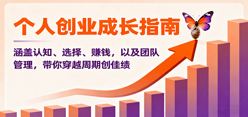 个人创业成长指南：涵盖认知、选择、赚钱，以及团队管理，带你穿越周期创佳绩-藏宝阁