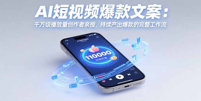 AI短视频爆款文案：千万级播放量创作者亲授，持续产出爆款的完整工作流-藏宝阁
